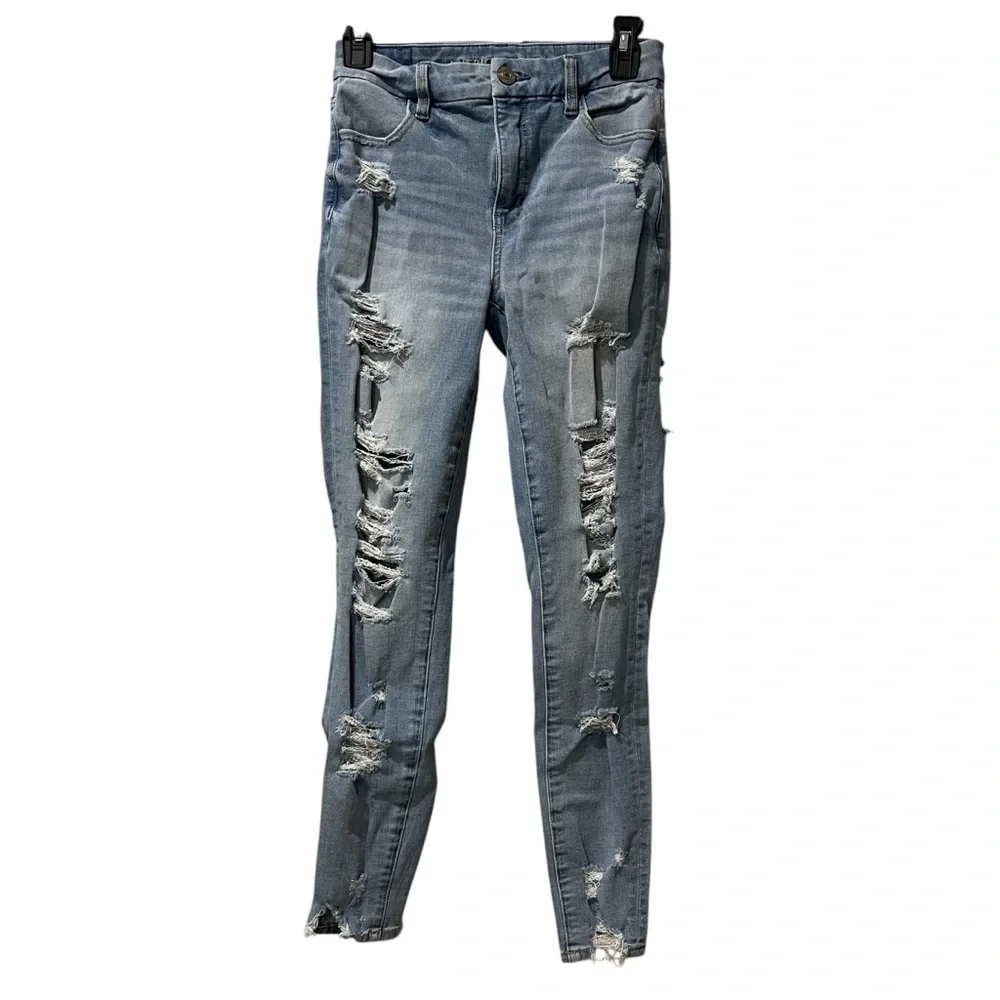AMERICAN EAGLE The Dream Jean Mid Rise Jegging Blue Denim Jeans Women's Size‎ 2